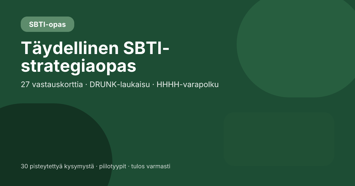 SBTI:n täydellinen strategiaopas: 27 tyypin vastauskortit sekä DRUNK- ja HHHH-aktivointi