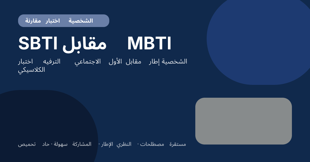 SBTI وMBTI: مقارنة كاملة بين اختباري الشخصية