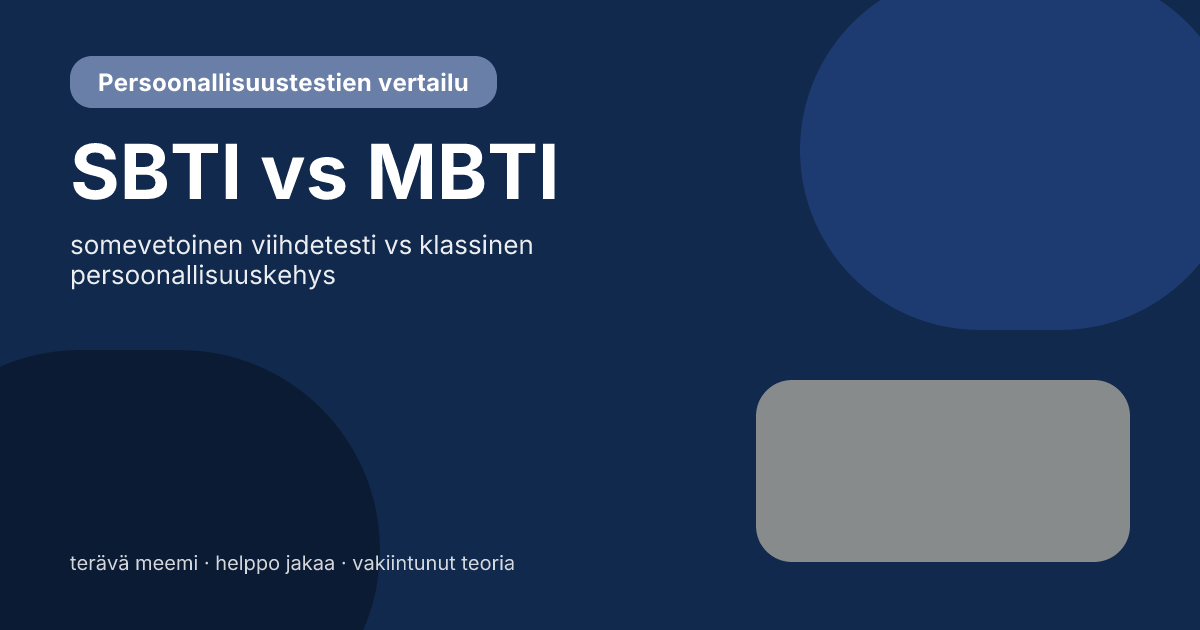 Mitä eroa on SBTI:llä ja MBTI:llä? Selkeä vertailu kahdesta persoonallisuustestistä