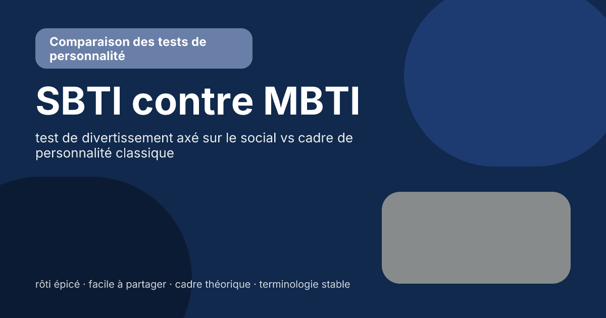 SBTI vs MBTI : une comparaison complète de ces deux tests de personnalité