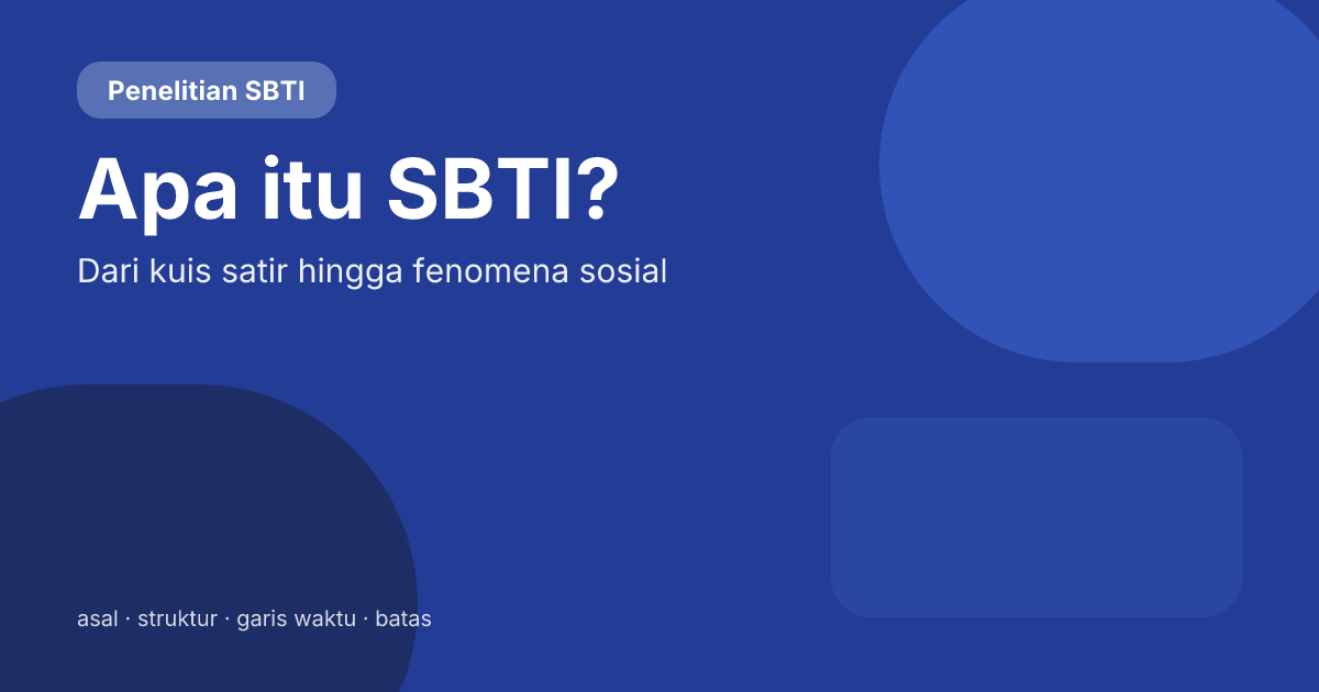 Apa itu SBTI? Dari Kuis Kepribadian Satir hingga Fenomena Sosial Besar-besaran