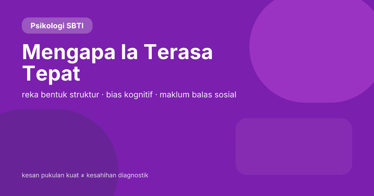 Mengapa SBTI Rasanya Sangat Tepat? Struktur, Bias Kognitif dan Ekspresi Diri Internet