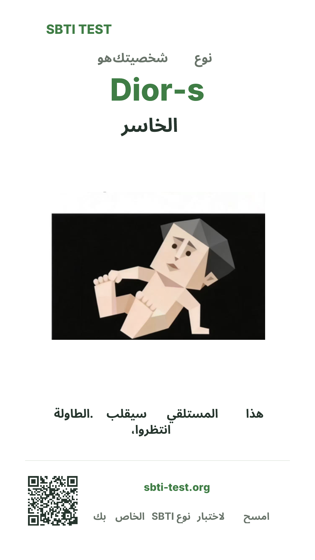 SBTI قيد الاختبار Dior-s الخاسر نوع صورة الملصق الرأسي، توضح الرؤية الرئيسية ومشاركة المعلومات