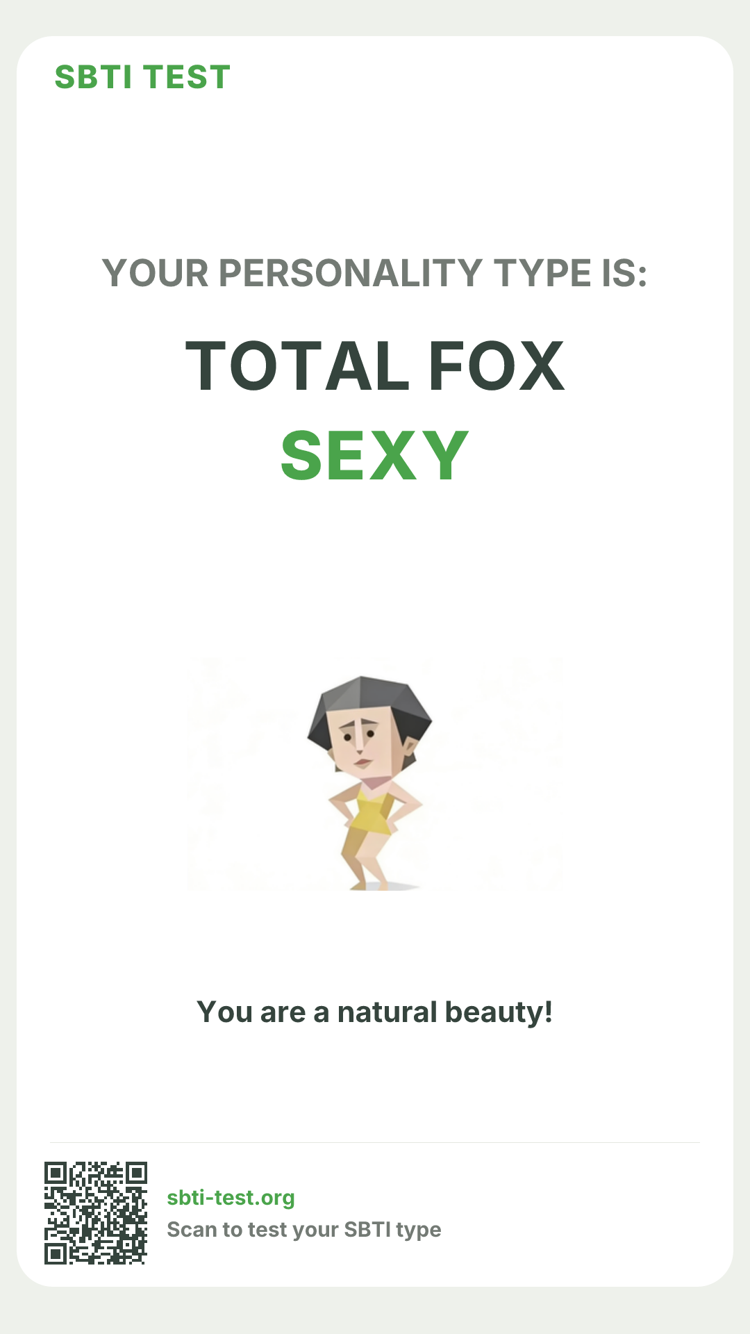 Affiche verticale SBTI pour SEXY Briseur de cœurs, avec le visuel du type et les infos de partage