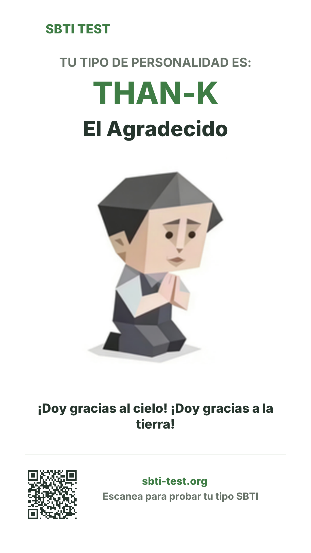 Póster vertical de SBTI para THAN-K El Agradecido, con la ilustración y la información para compartir