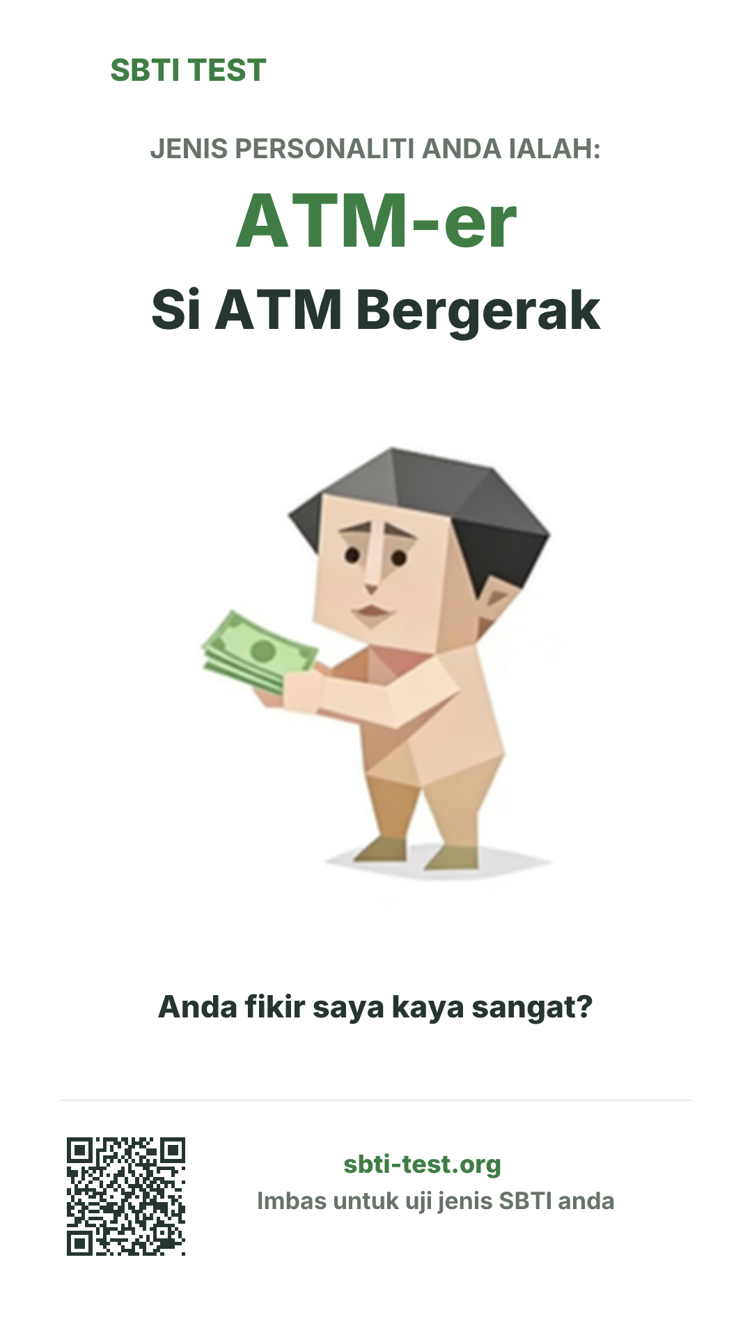 Poster menegak SBTI untuk ATM-er Si ATM Bergerak dengan visual jenis dan maklumat perkongsian