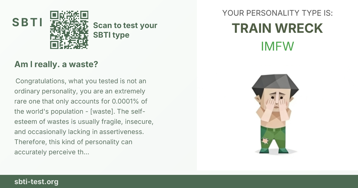 Carte de partage SBTI pour IMFW Épave, avec le visuel du type et son titre