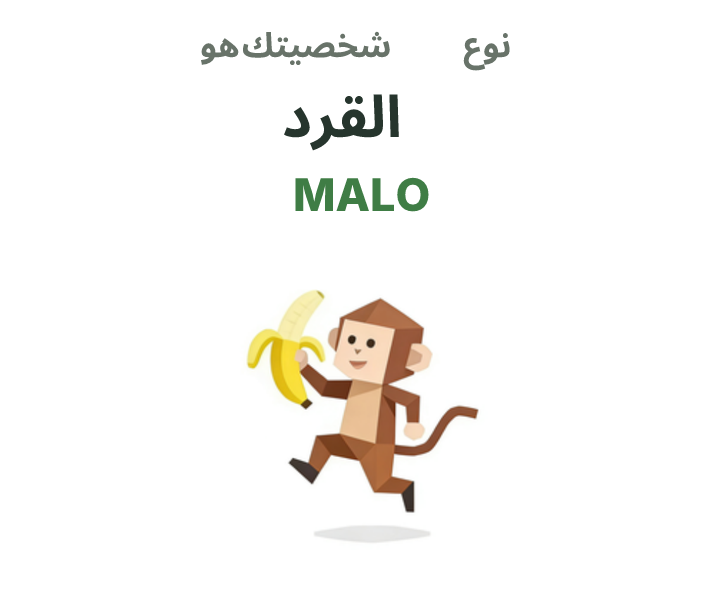 MALO SBTI رسم توضيحي لنوع الشخصية، القرد