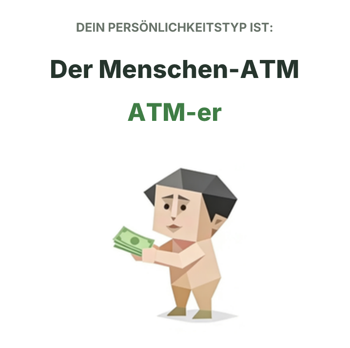 ATM-er SBTI-Persönlichkeitstyp-Illustration, Der Menschen-ATM