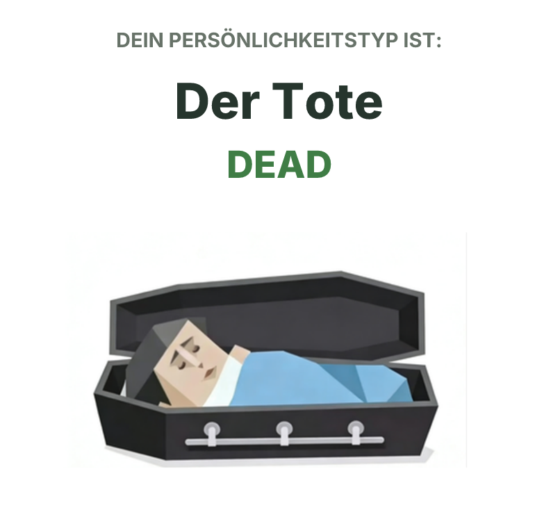 DEAD SBTI-Persönlichkeitstyp-Illustration, Der Tote