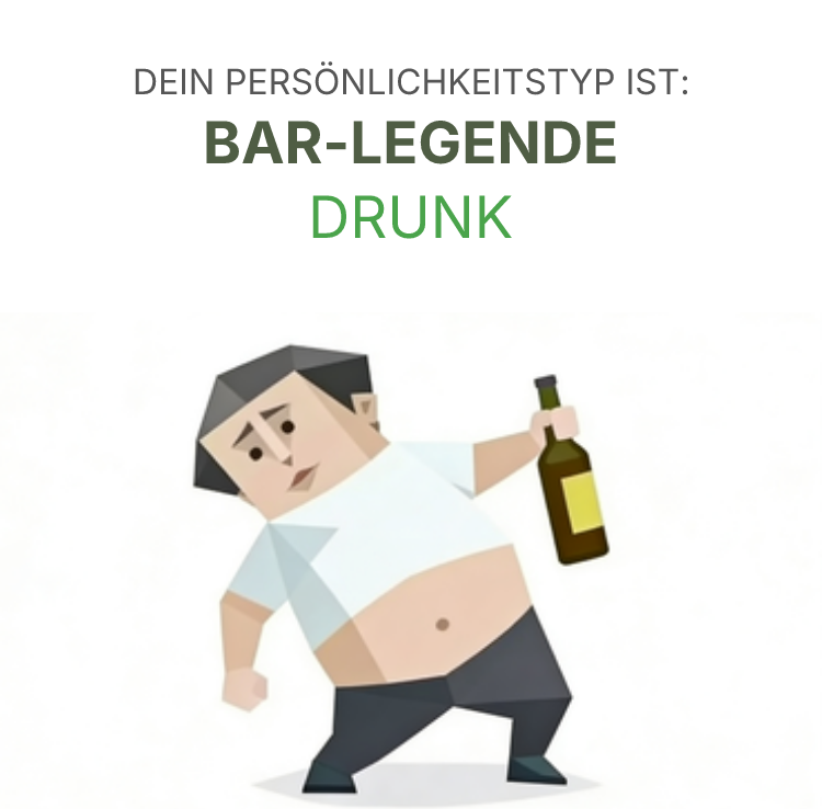 DRUNK sbti test personality type illustration for Betrunkener