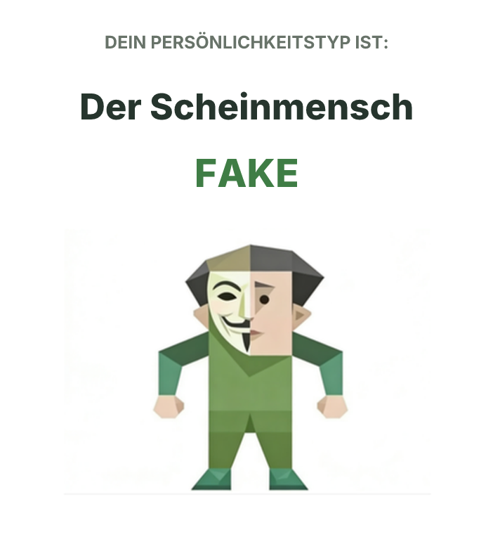 FAKE SBTI-Persönlichkeitstyp-Illustration, Der Scheinmensch