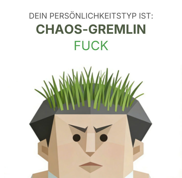 FUCK sbti test personality type illustration for Heuschrecke