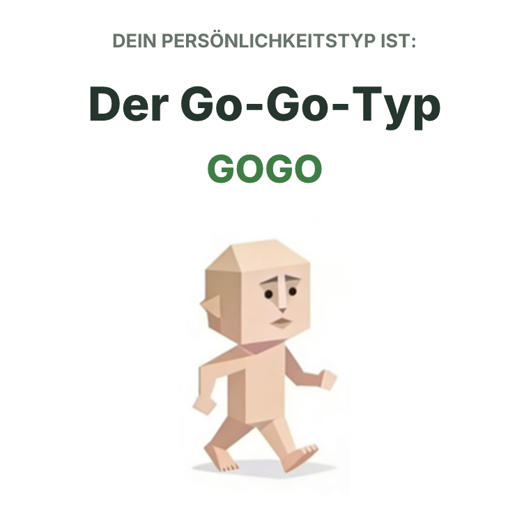 GOGO SBTI-Persönlichkeitstyp-Illustration, Der Go-Go-Typ