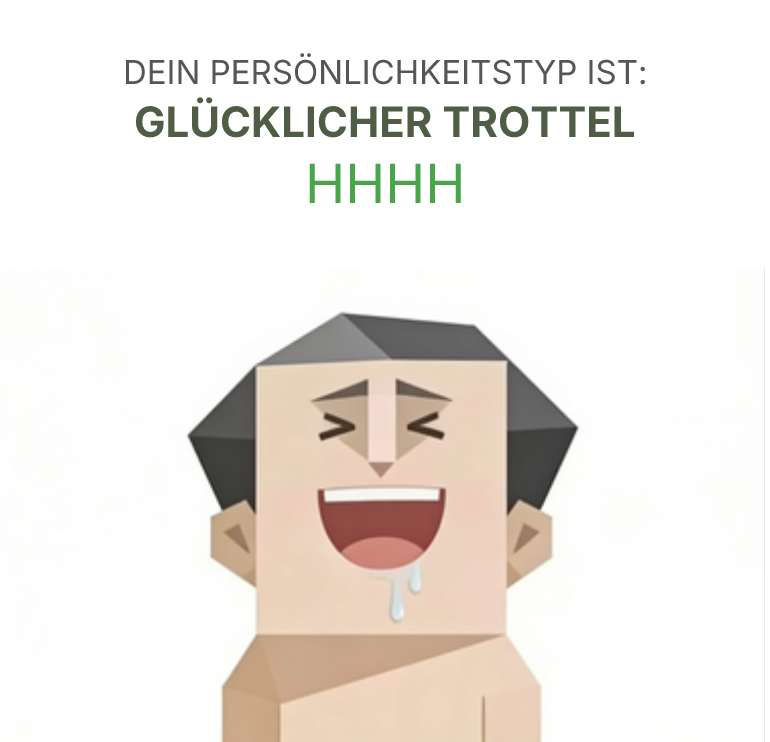 HHHH sbti test personality type illustration for Dummkopf