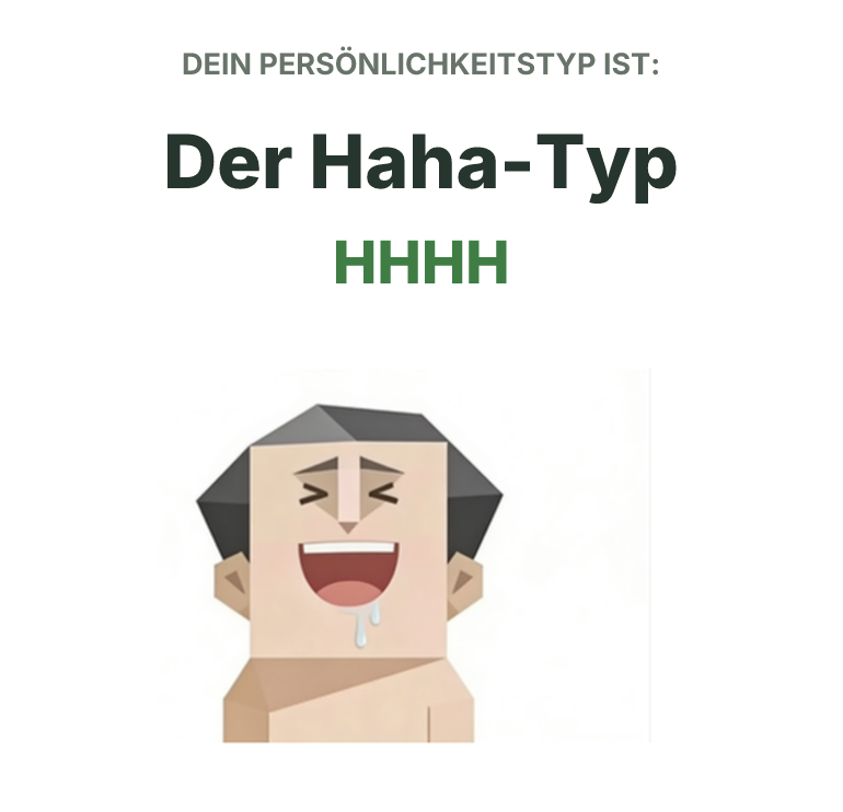HHHH SBTI-Persönlichkeitstyp-Illustration, Der Haha-Typ