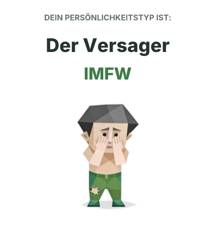 IMFW SBTI-Persönlichkeitstyp-Illustration, Der Versager