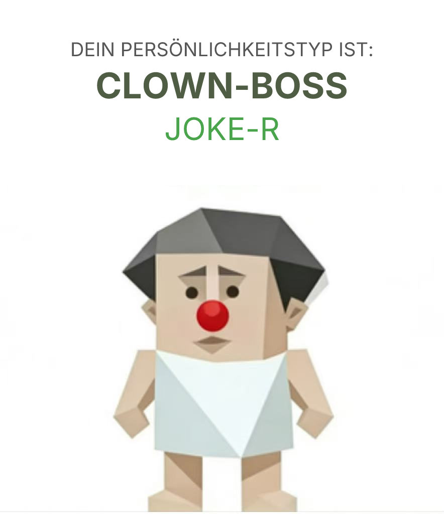 JOKE-R sbti test personality type illustration for Witzbold