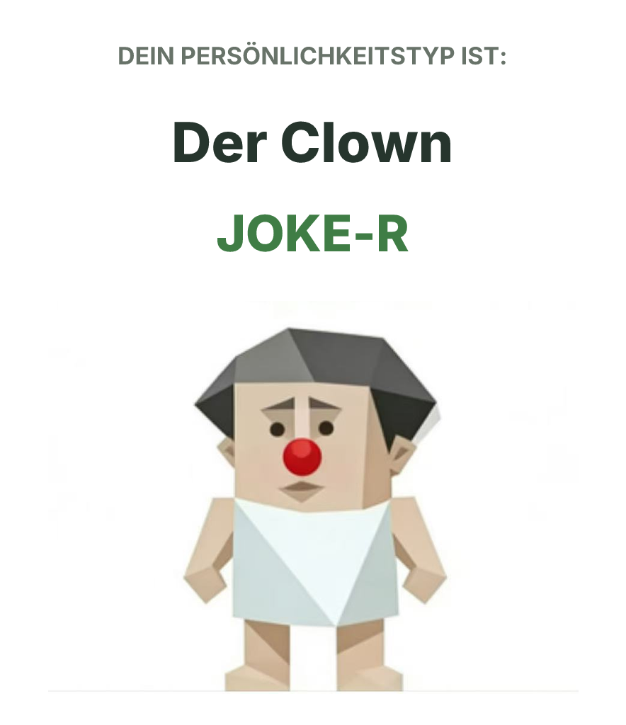 JOKE-R SBTI-Persönlichkeitstyp-Illustration, Der Clown