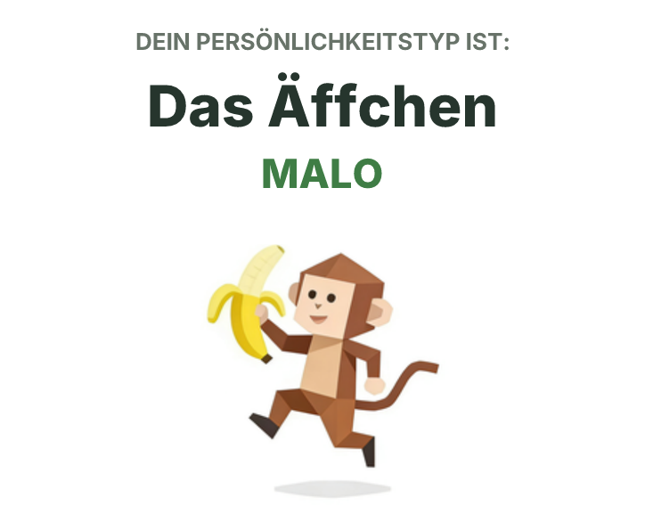 MALO SBTI-Persönlichkeitstyp-Illustration, Das Äffchen