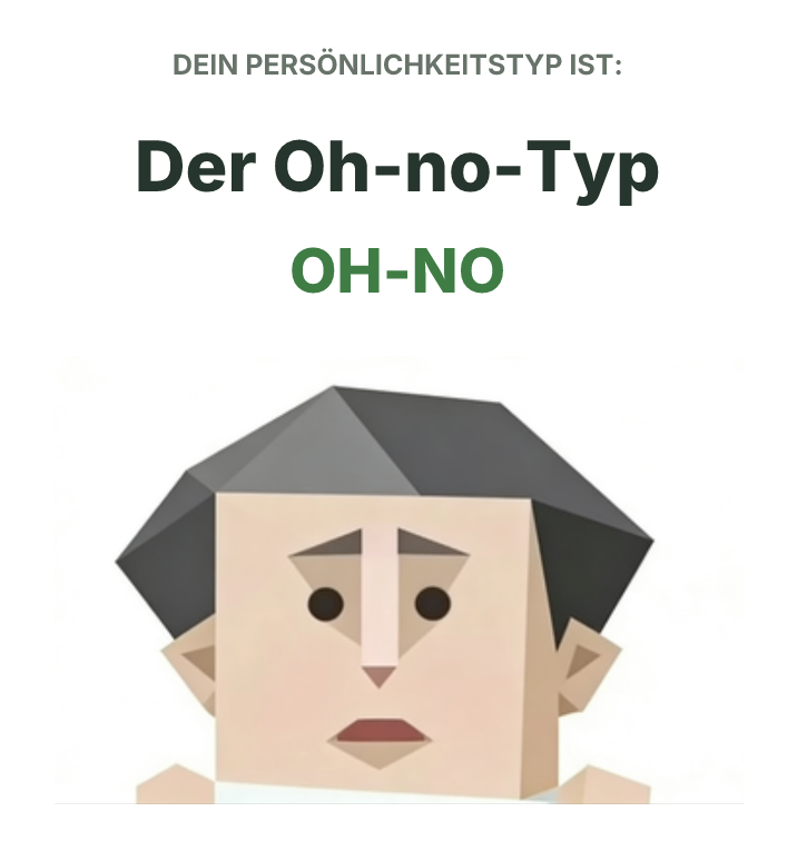 OH-NO SBTI-Persönlichkeitstyp-Illustration, Der Oh-no-Typ
