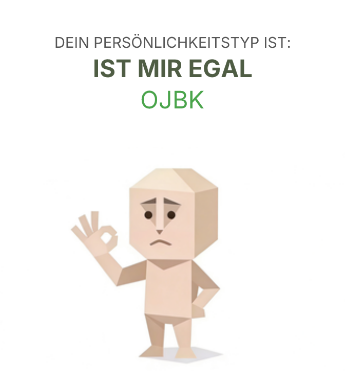 OJBK sbti test personality type illustration for Ist-Mir-Egal