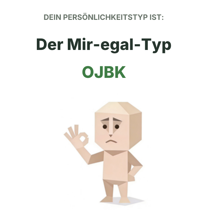 OJBK SBTI-Persönlichkeitstyp-Illustration, Der Mir-egal-Typ