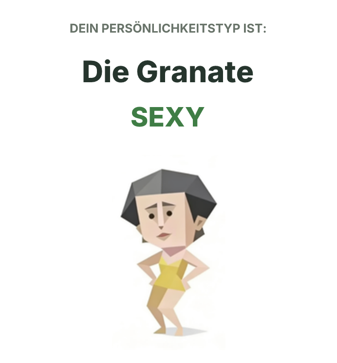 SEXY SBTI-Persönlichkeitstyp-Illustration, Die Granate