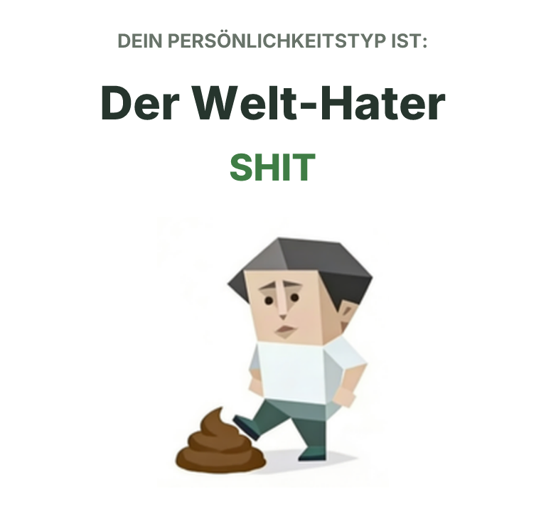 SHIT SBTI-Persönlichkeitstyp-Illustration, Der Welt-Hater