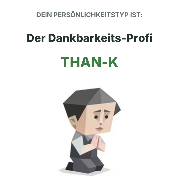 THAN-K SBTI-Persönlichkeitstyp-Illustration, Der Dankbarkeits-Profi