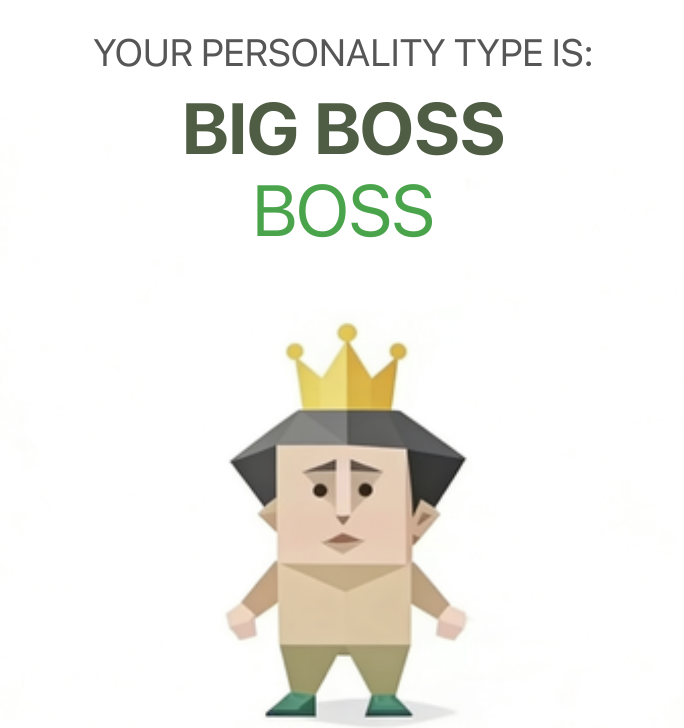 BOSS sbti test personality type illustration for leader