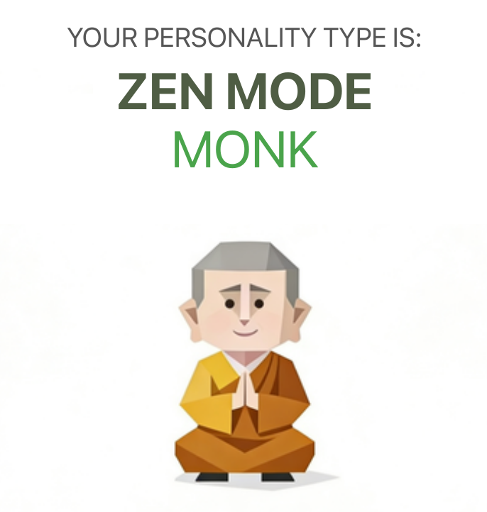 MONK sbti test personality type illustration for monk