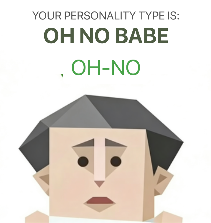OH-NO sbti test personality type illustration for Oh no man