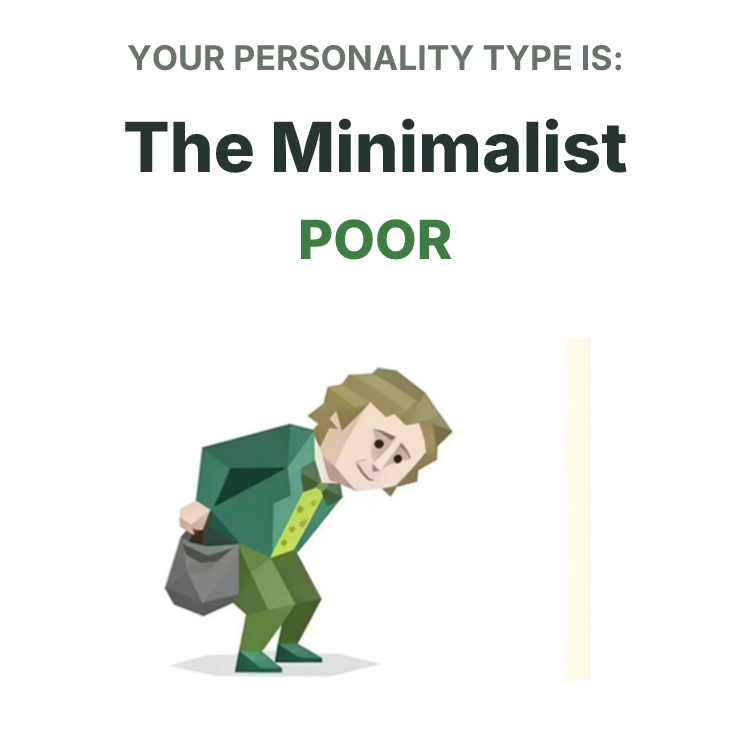 SBTI personality type illustration for POOR The Minimalist