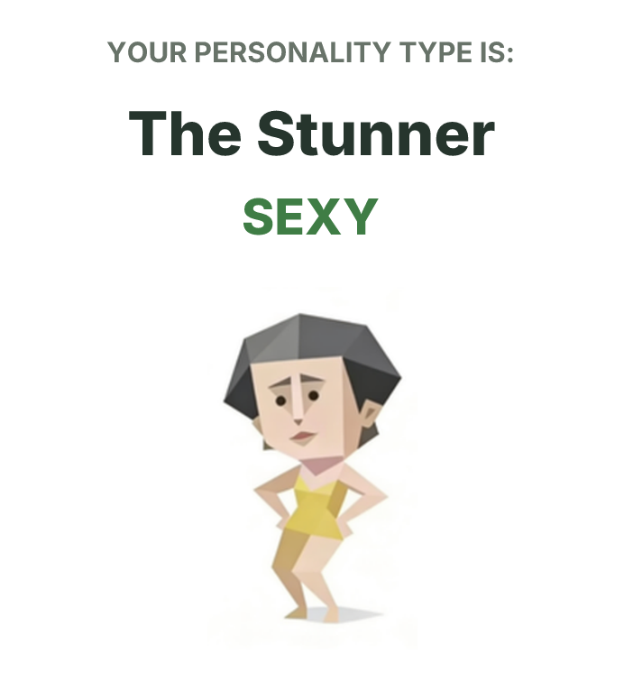 SBTI personality type illustration for SEXY The Stunner