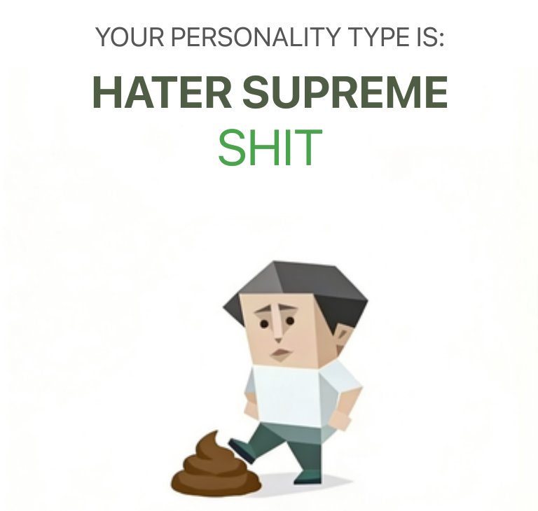 SHIT sbti test personality type illustration for Cynic