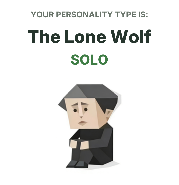 SBTI personality type illustration for SOLO The Lone Wolf