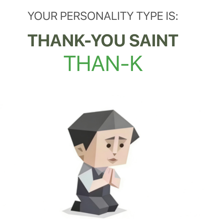 THAN-K sbti test personality type illustration for those who are grateful