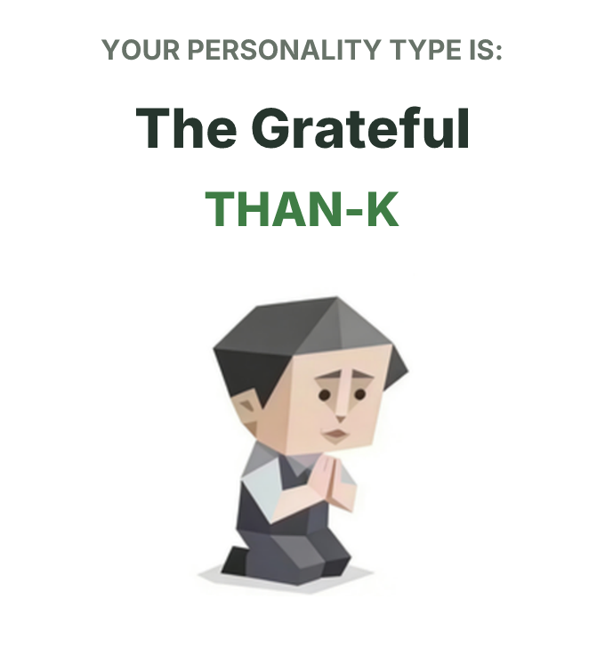 SBTI personality type illustration for THAN-K The Grateful