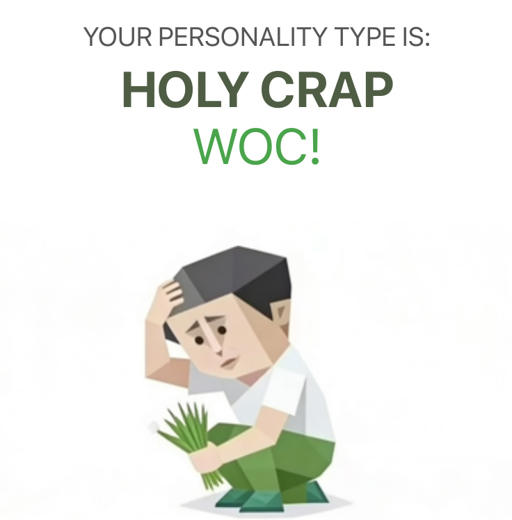 WOC! sbti test personality type illustration for straw man