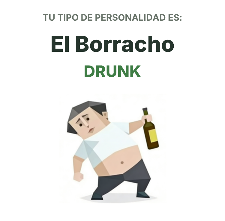 Ilustración del tipo de personalidad SBTI DRUNK El Borracho
