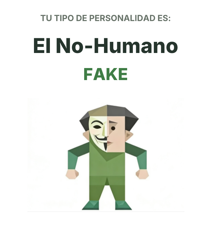 Ilustración del tipo de personalidad SBTI FAKE El No-Humano
