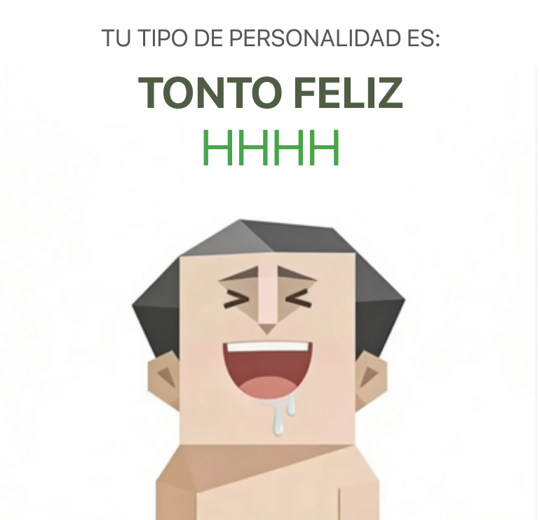 Ilustracion del tipo de personalidad del sbti test HHHH tonto