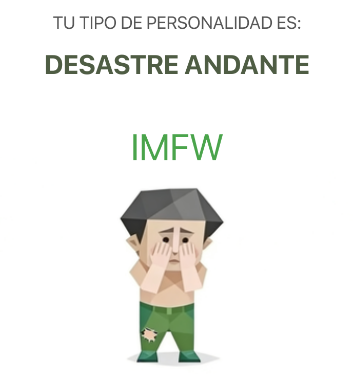 Ilustracion del tipo de personalidad del sbti test IMFW desperdiciar