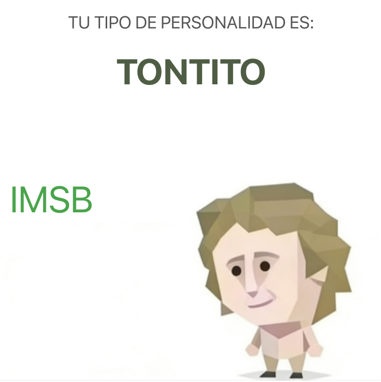 Ilustracion del tipo de personalidad del sbti test IMSB Tonto