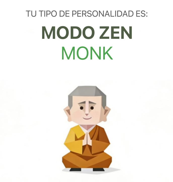 Ilustracion del tipo de personalidad del sbti test MONJE monje