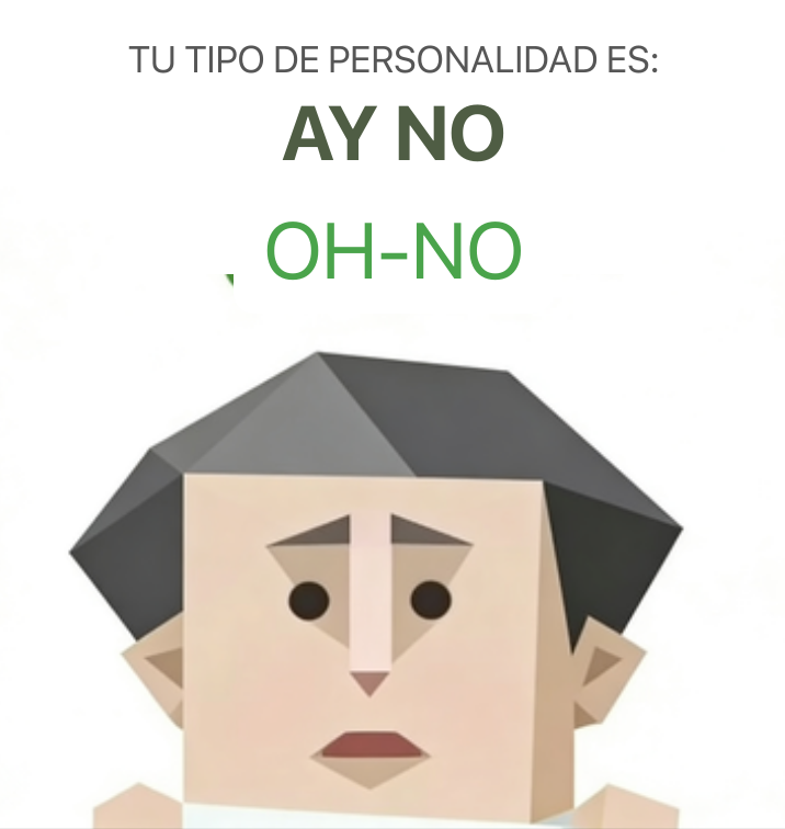 Ilustracion del tipo de personalidad del sbti test OH, NO Oh, ningún hombre