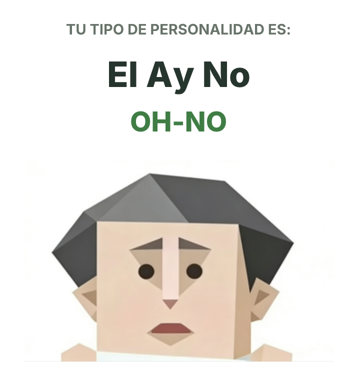 Ilustración del tipo de personalidad SBTI OH-NO El Ay No