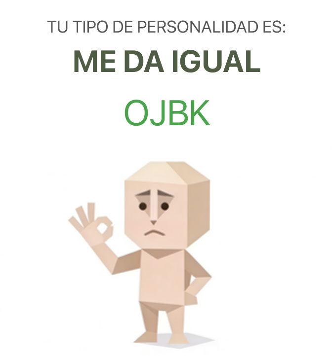 Ilustracion del tipo de personalidad del sbti test OJB No importa la gente