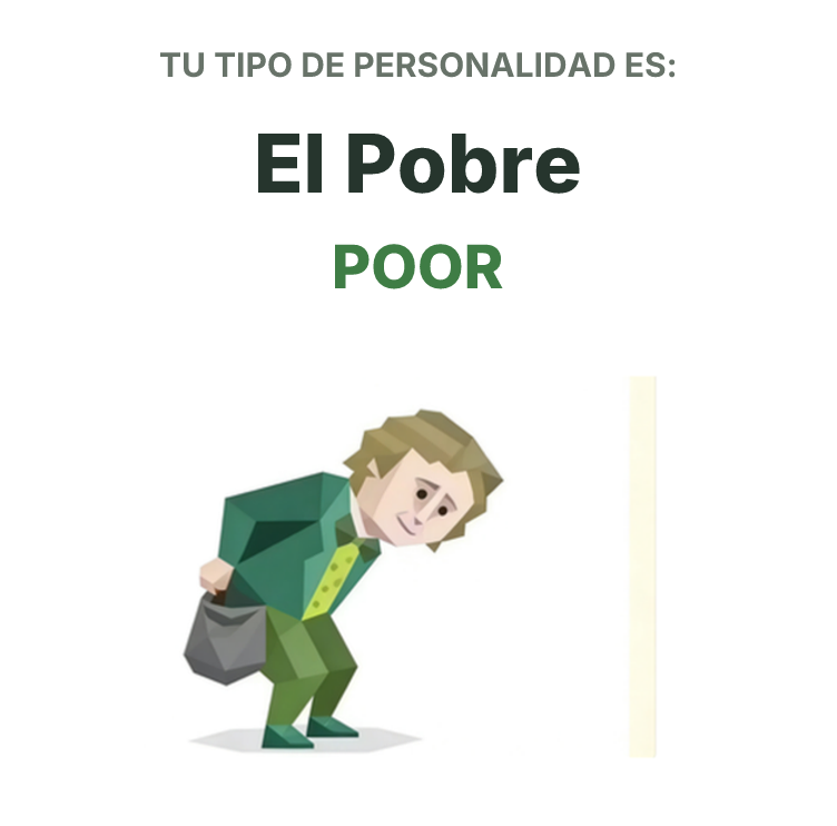 Ilustración del tipo de personalidad SBTI POOR El Pobre